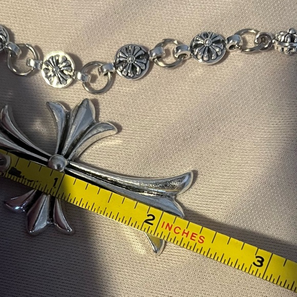 Chrome Hearts Silver Chain For Belt Loops Chain Wallet Gothic Cross & Dagger - Picture 7 of 7